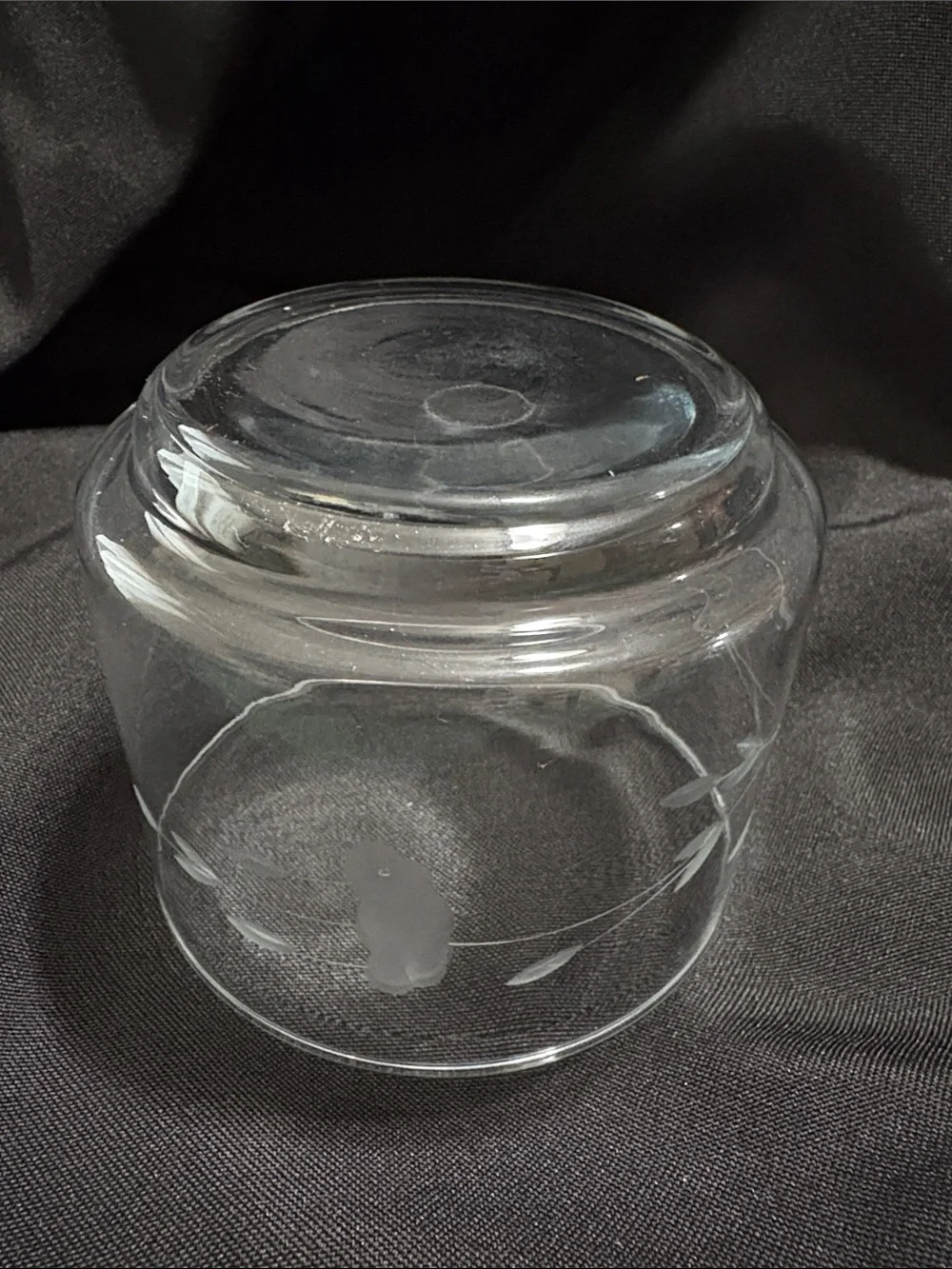 Clear Etched Glass Bowl - Elegant Floral Design Princess House
